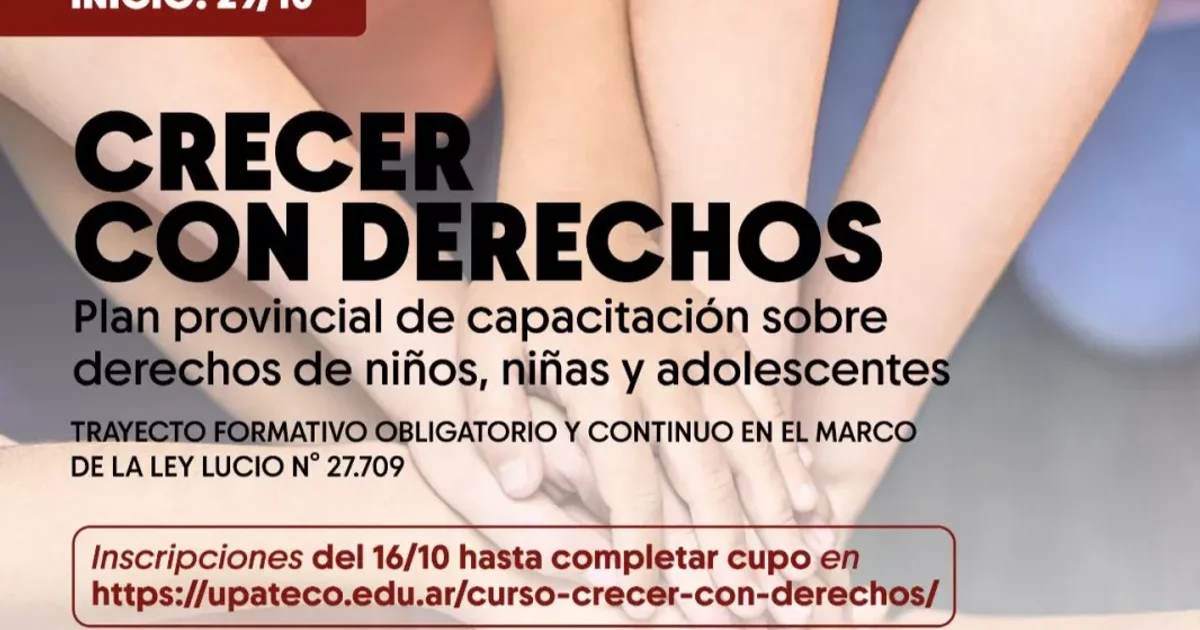 Official photo: UPATecO dictará el curso “Crecer con Derechos”