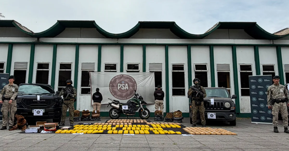 The PSA dismantled a drug organization and seized over 200 kilos of cocaine