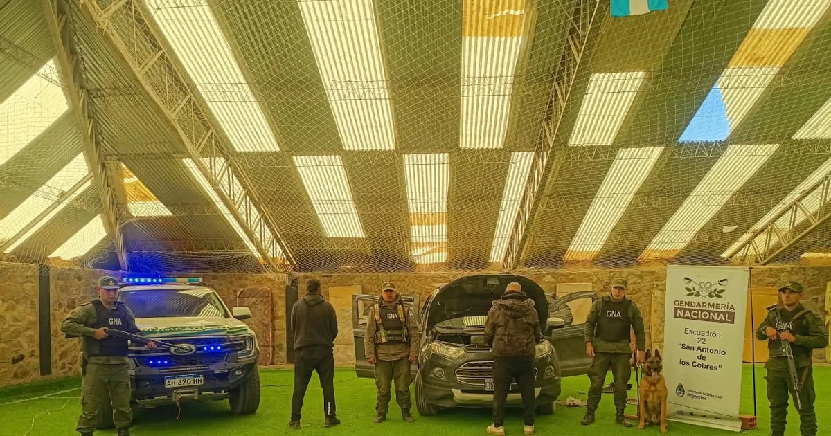 Gendarmería detuvo en Salta a dos hombres que transportaban más de 35 kilos de cocaína