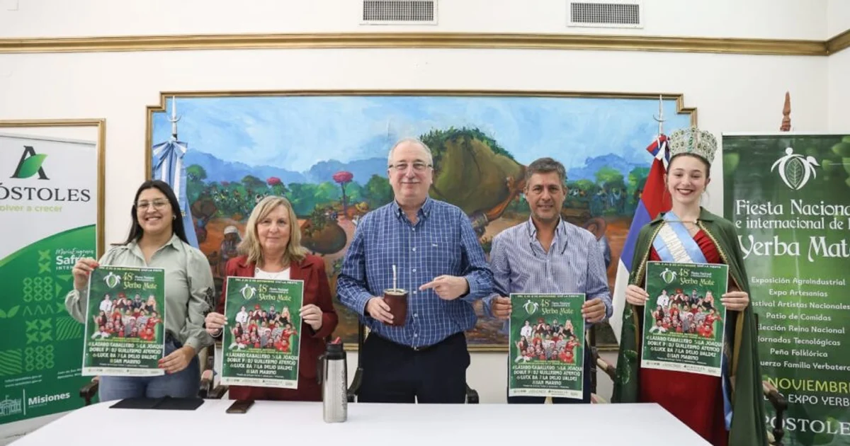 Foto oficial: MISIONES SE PREPARA PARA VIVIR CINCO DÍAS DE CULTURA, PRODUCCIÓN INTERCAMBIOS COMERCIALES Y ESPECTÁCULOS EN LA 48ª FIESTA NACIONAL E INTERNACIONAL DE LA YERBA MATE